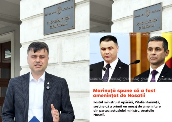 Deputatul Partidului Nostru, Alexandr Berlinschii, a sesizat Procuratura Generală după schimbul de acuzații dintre Nosatîi și Marinuța